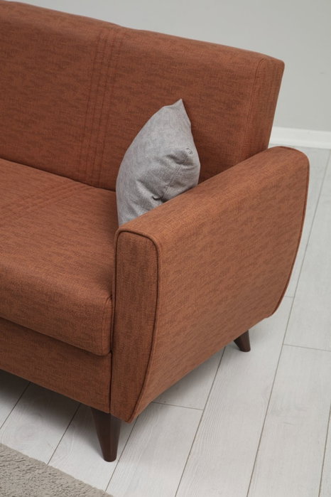 Atelier Del Sofa Zaden - Sofá-cama de 3 plazas Rojo teja